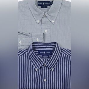 LOT OF 2 RALPH LAUREN GOLF AND RALPH LAUREN TILDEN L/S SHIRTS SIZE XL